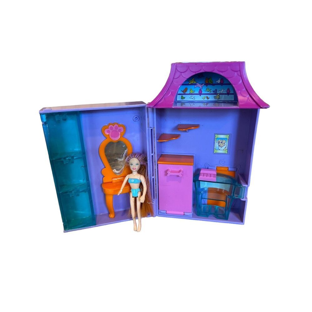 Polly Pocket Pet Salon Groomer Store House‎ Playset W/doll
